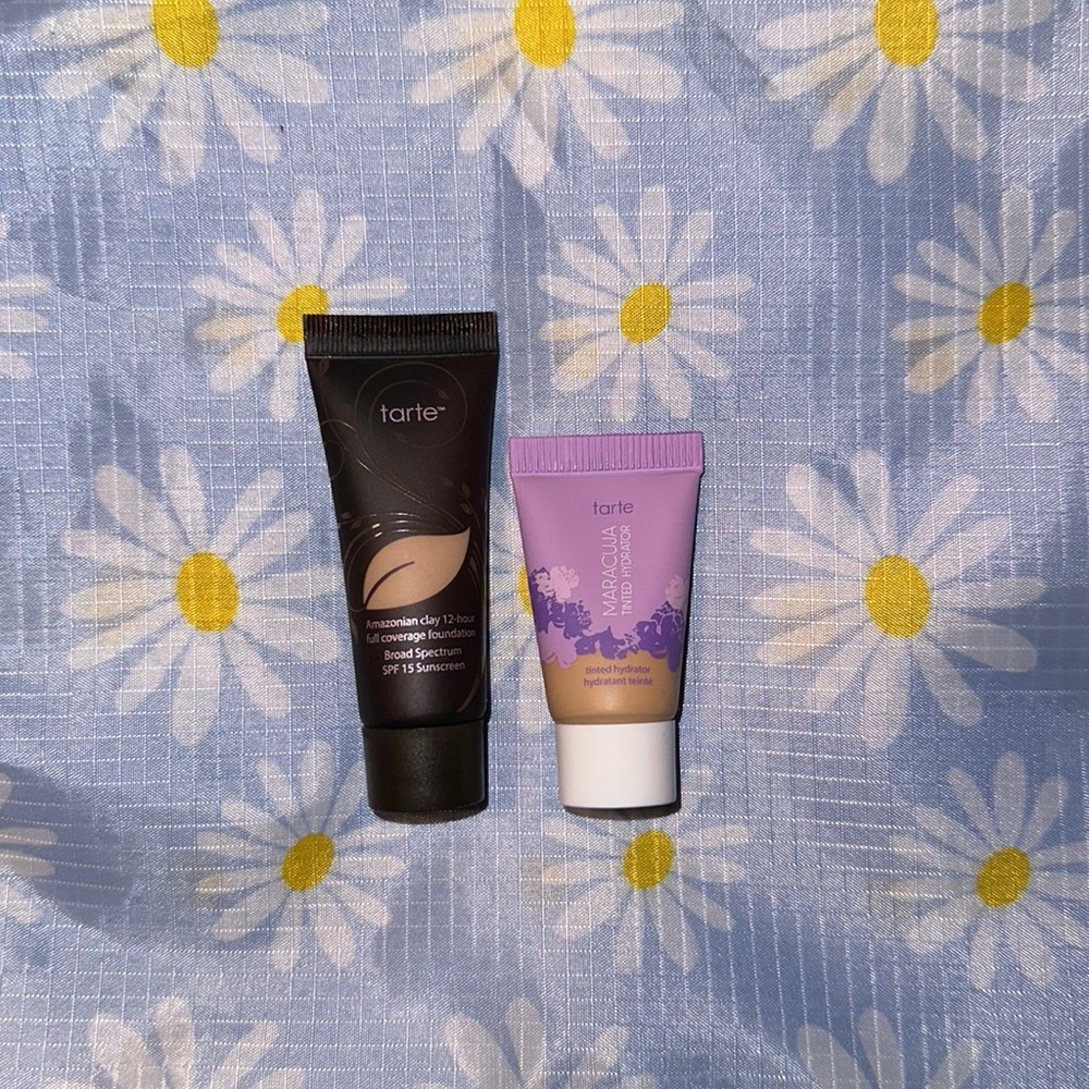 NEW Tarte Amazonian Clay 12hr Foundation & Maracuja Tinted Hydrator Minis
